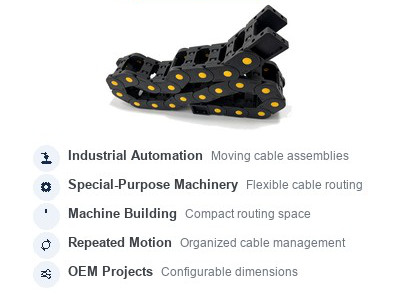 25mm S Shape Nylon Cable Carrier Application