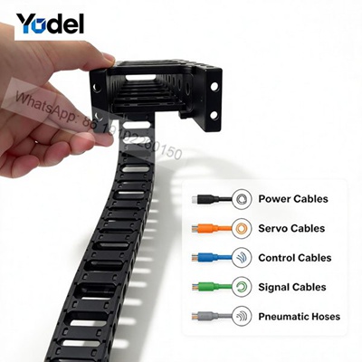 Yodel 30mm Inner Height Nylon Cable Track for Industrial Automation