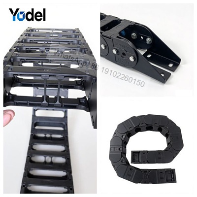 Customizable 45mm Inner Height Side Open Reinforced Nylon Cable Carrier Chain Components and Separators