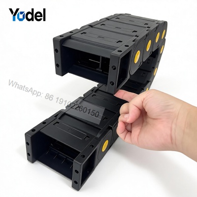 55mm Inner Height Fully Enclosed Nylon Cable Chain for CNC Machine Protection