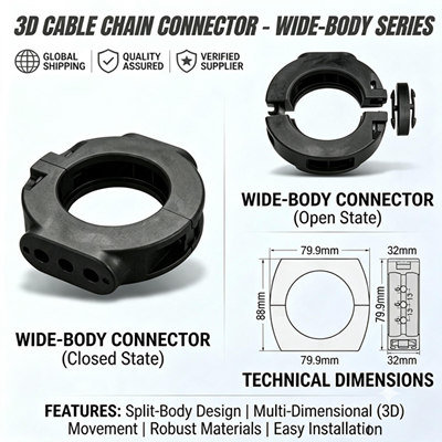 3D Cable Carrier Connector Cize and Specifications