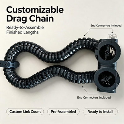 Custom Length and Connectors of 3D Drag Chain