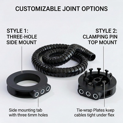Connector Customization of 3D Cable Drag Chain