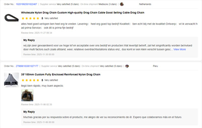 Netherland & Peru Customer Review to Yodel Nylon Drag Chain